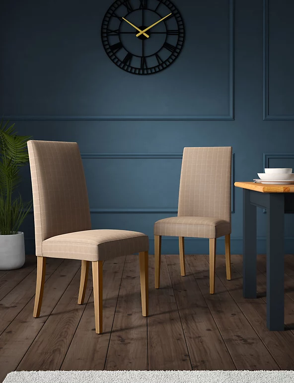 Dining Tables & Chairs Set Of 2 Alton Checked Dining Chairs