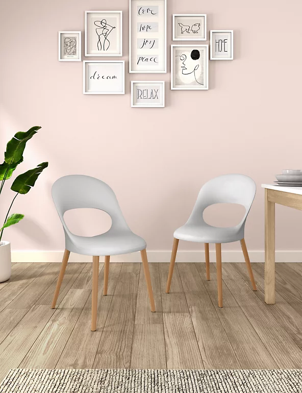 LOFT Dining Tables & Chairs Set Of 2 Curved Back Dining Chairs