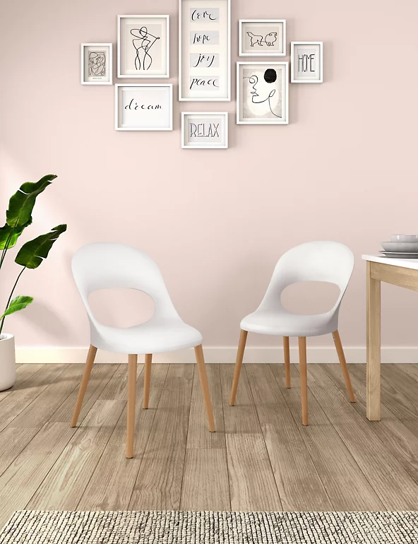 LOFT Dining Tables & Chairs Set Of 2 Curved Back Dining Chairs