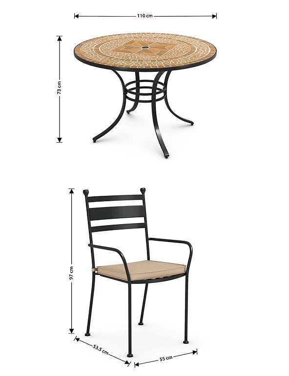 Garden Furniture Madeira 4 Seater Garden Table & Chairs 6 Garden Furniture Madeira 4 Seater Garden Table & Chairs - Image 6