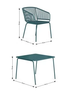 LOFT Garden Furniture Lois 4 Seater Garden Table & Chairs -Dining Room Furniture Sales CL 05 T65 9656A NT X EC 6
