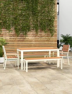 Garden Furniture Porto 6 Seater Dining Table With Benches -Dining Room Furniture Sales CL 05 T65 9720E Z4 X EC 0