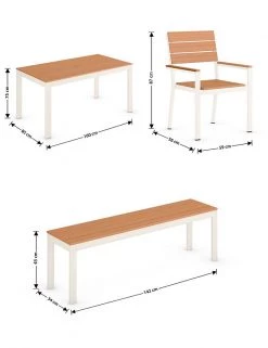 Garden Furniture Porto 6 Seater Dining Table With Benches -Dining Room Furniture Sales CL 05 T65 9720E Z4 X EC 6