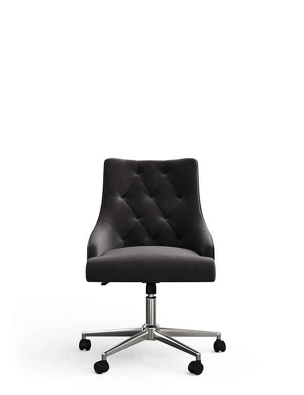 Office Chairs Jones Pinched Back Velvet Office Chair 1 Office Chairs Jones Pinched Back Velvet Office Chair