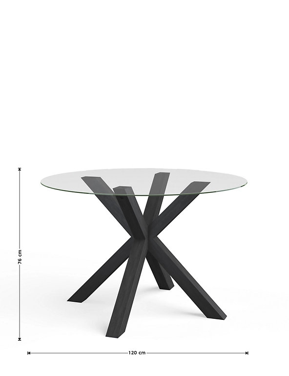 Dining Tables & Chairs Colby Dark Round Glass Table 6 Dining Tables & Chairs Colby Dark Round Glass Table - Image 6