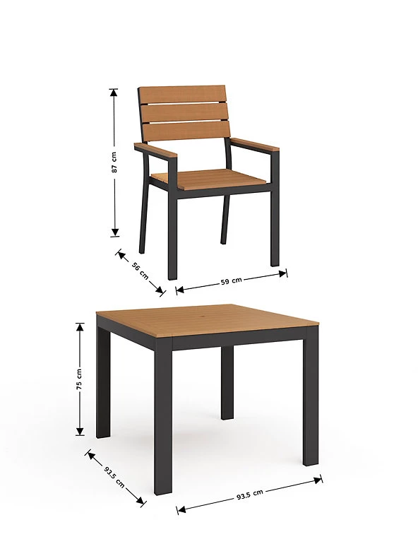 Garden Furniture Porto 4 Seater Dining Set 6 Garden Furniture Porto 4 Seater Dining Set - Image 6