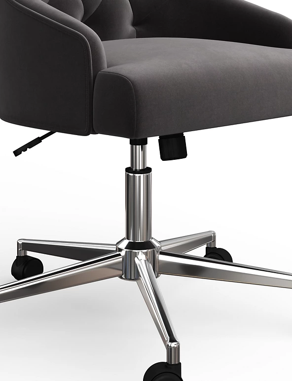 Office Chairs Jones Pinched Back Velvet Office Chair 3 Office Chairs Jones Pinched Back Velvet Office Chair - Image 3