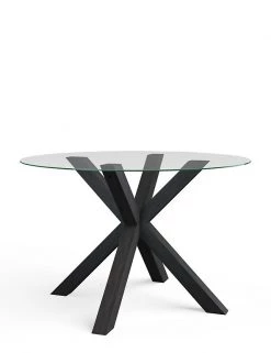 Dining Tables & Chairs Colby Dark Round Glass Table 9 Dining Tables & Chairs Colby Dark Round Glass Table -Dining Room Furniture Sales HT 05 T65 4488B Y0 X EC 1